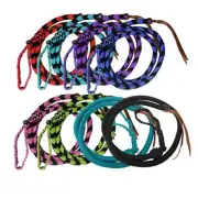 OVER & UNDER WHIP 50" x 1/2" Braided Nylon with Wrist Loop & Split Leather End