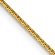 14K Yellow Gold 16 Inch .8mm Octagonal Snake With Lobster Clasp Chain