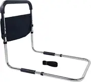 Bed Railing Medical Bed Assist Rail Steel Assist Railing with Storage Pocket Bed Assist Bar Non-Slip Handle Safety Rail