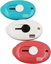 Mini Utility Knives Box Cutter Retractable Letter Opener (Blue/Pink/White) 3PC