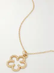 [Alison Lou] Alison Lou - Flower Streamer 14-karat Gold Necklace - One size One size Gold