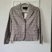 NWT BCBGMaxAzria Cotton Linen Blazer Jacket Size Small