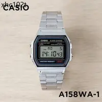 在飛比找蝦皮購物優惠-卡西歐CASIO A158WA-1 復古方塊七年電力帶鬧鐘秒