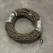 32.8ft Twisted Rope Light Wire 18/2 Cloth Covered Wire Vintage Style Lamp Cord