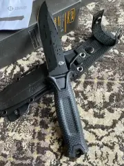 Gerber Strongarm USA - Black Fixed Blade Hunting Knife 100% Hi Quality