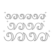 Quilting Full Line Stencil SWIRL SASHING BORDER A3 Reusable for Quilts use Pounce New