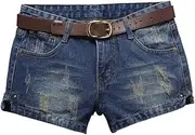 [PCBVAKGKYT] Summer Women Retro Blue Low Waist Hot Sexy Slim Jean Short Pants Female