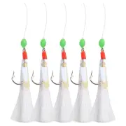 Set Of 5 Sabiki Soft Bait Fishing Tackle Bait Jig Bait Feather Bait Herring Bait