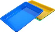 WEKADRIN Strong Sturdy Plastic Trays 4pcs for Boys and Girls Classroom Supplies Art Sorting and Storage Easy to Maintain