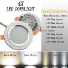 4X Downlight LED 70mm90mm120mm 12W-18W Bedroom Dimming 3500-6500K With Plug