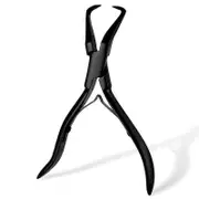 Hair Extension Pliers Stainless Steel Hair Extension Tools Microlink Bead Remover Pliers for Hair Extensions black