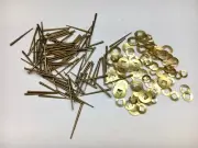 Clock Repair Brass Square Washers and Tapered Pins assortment 200 Piece