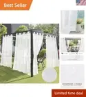 Light Filtering Semi-Sheer White Linen Curtains for Cozy Outdoor Spaces