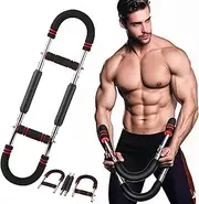 Inspack Twister Arm Trainer，60-100Lb Adjustable Workout Equipment，Fitness, Forearm Strengthener，Exercise Equipment for Home Gym, Muscle Builder & Strength Training for Arms, Chest, Shoulders，50kG Red