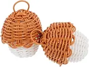 ULDIGI 2pcs Mini Rattan Woven Pine Bags Versatile Treat Pouches for Christmas Decor Compact Candy Storage for Parties Stylish Small Wicker Purse for