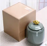 在飛比找松果購物優惠-茶葉包裝盒空禮盒高檔通用一斤裝單罐普洱大號陶瓷密封防潮茶葉罐