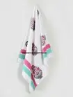 Bath Towel Floral Block Print Soft Cotton Waffle Makeup Baby Travel Sports Towel