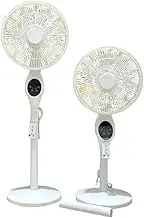 Smart AI Air Circulator with Voice Command - Standing & Table Fan (Voice Control - White - 82cm)