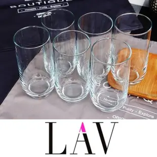 玻璃杯子家用水茶杯果汁檸檬杯簡約餐吧酒吧蘇打水圓形高身杯LAV