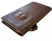 Genuine Leather case for Iphone 14 13 12 15 16 Pro Max Wallet Book Paris Eifeld