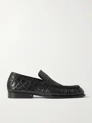 [Dries Van Noten] Dries Van Noten - Croc-effect Patent-leather Loafers - Black - IT41 IT 41 Black