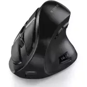 Dual Mode Silent Vertical Mouse Bluetooth/Wireless Optical Ergonomic Mouse New