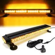LED Emergency Strobe Light Bar Warning Rooftop Double Side Traffic Advisor Amber