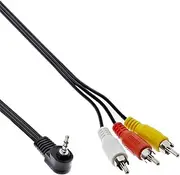 InLine 89600 Audio/Video Cable 3.5 mm 4-Pin Male to 3X RCA for Digital Camcorder 1.5 m
