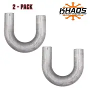 2.5" 180 Degree Exhaust Mandrel U Bend Aluminized Stee 2 Pack MADE IN USA