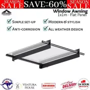 Instahut Window Door Awning Canopy 1mx1m Flat Transparent Panel Cover Shade New