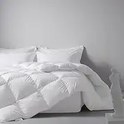 Super King Bed Duvet, Luxury White Goose Feather & Down Duvet/Quilt, 9 Tog with 100% Cotton Shell, Machine Washable Hotel Quality 260x220cm Quilt with 8 Corner Tabs