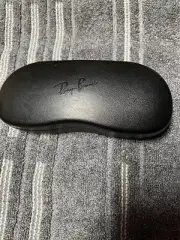 NEW GENUINE RAYBAN CASE for EYEGLASSES SUNGLASSES SPECTACLES, BLACK -CLAMSHELL