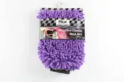MLH 64MLH305 PURPLE MICROFIBRE WASH MITT SPONGE - LINT FREE SNUG FIT