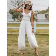 Backless Wide Strap Wide Leg Jumpsuit