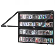 VEVOR 36 Graded Sports Card Display Case, 775 x 617 x 55 mm, Baseball Card Display Frame with 98% UV Protection Clear View PC Glass, Lockable Wall Cab