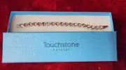 Touchstone Crystal by Swarovski Sand Ice Bracelet Rhodium Plating New In Box