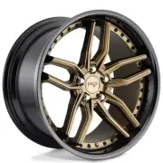 20x10" Niche Wheels M195 Methos Matte Bronze Face with Gloss Black Lip Rims (for: Honda)
