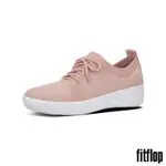 【FITFLOP】F-SPORTY UBERKNIT SNEAKERS 運動風繫帶休閒鞋-女(柔粉色/都會白)