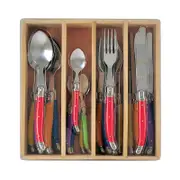 24pc Chateau Laguiole Stainless Steel Cutlery Knife/Fork/Tablespoon Multicolour