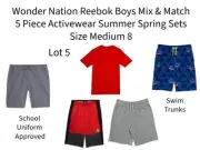 Wonder Nation Reebok Boys Mix & Match 5 Piece Activewear Summer Spring Size M 8