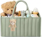 Nappy Caddy Organiser Stylish Diaper Storage Basket Perfect Baby Shower,Car Cad