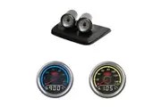 SAAS Twin Gauge Dash Pod w/ Dual Boost Ex Temp & Oil Water for Hilux KUN 2005-15