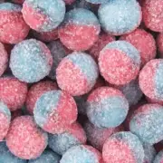 1KG BULK BAG BARNETTS MEGA SOURS BUBBLEGUM FLAVOURED SOUR BALLS HARD CANDY