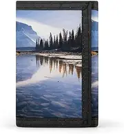 [LQPMNK] Trifold Wallet, Magnificent View in Banff Print Wallet with Multiple Slots Elegant Wallet Business Wallet Travel Wallet Multi-pocket Wallet, style, One size, Minimalist