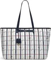 [RADLEY] London Finsbury Park Rope Check - Large Zip Top Shoulder, Chalk