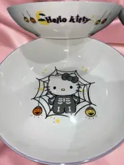 Hello Kitty Halloween Skeleton / Spider Web 9" Bowl 2023 - Skelton Dish Plate