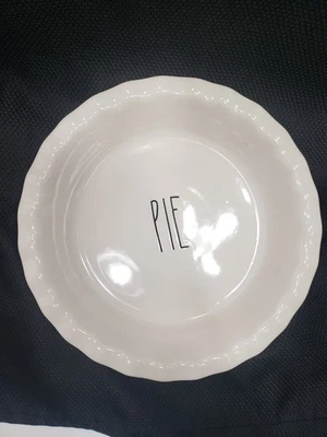 RAE DUNN Artisan Farmhouse Collection "PIE" Plate 10" Ceramic Baking Dish New