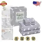 Luxurious Organic Flannel Sheets Set - Full Size, 4 Pieces, Baby Bear Pattern