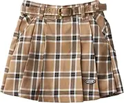 [LOVETOXIC] 143757 Girls Pleated Skirt, Plaid Skirt, Belt and Inner Pants