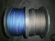 10 GAUGE SPEAKER 5 FT WIRE BLUE BLACK CABLE AWG STEREO CAR HOME MONSTER SUBS